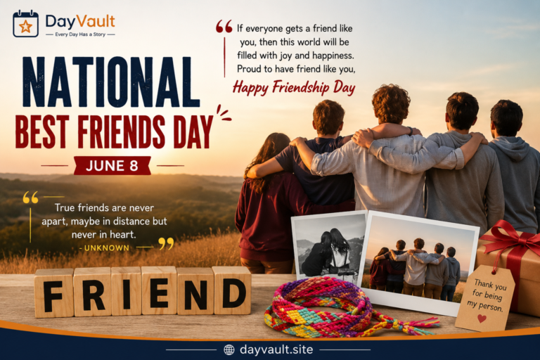 Best friends celebrating National Best Friends Day on June 8
