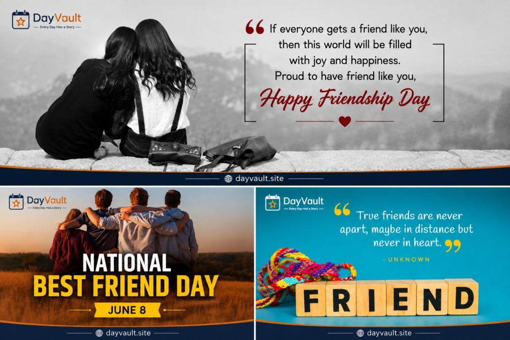 Best friends celebrating National Best Friends Day on June 8