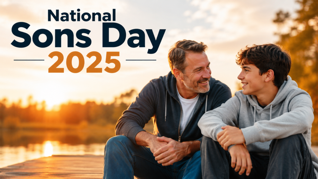 Father and son celebrating National Sons Day 2025 together