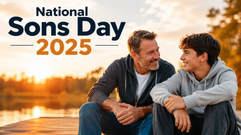 Father and son celebrating National Sons Day 2025 together