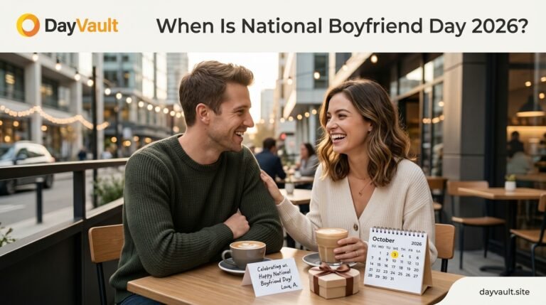 When Is National Boyfriend Day 2026? Couple celebrating October 3 National Boyfriend Day