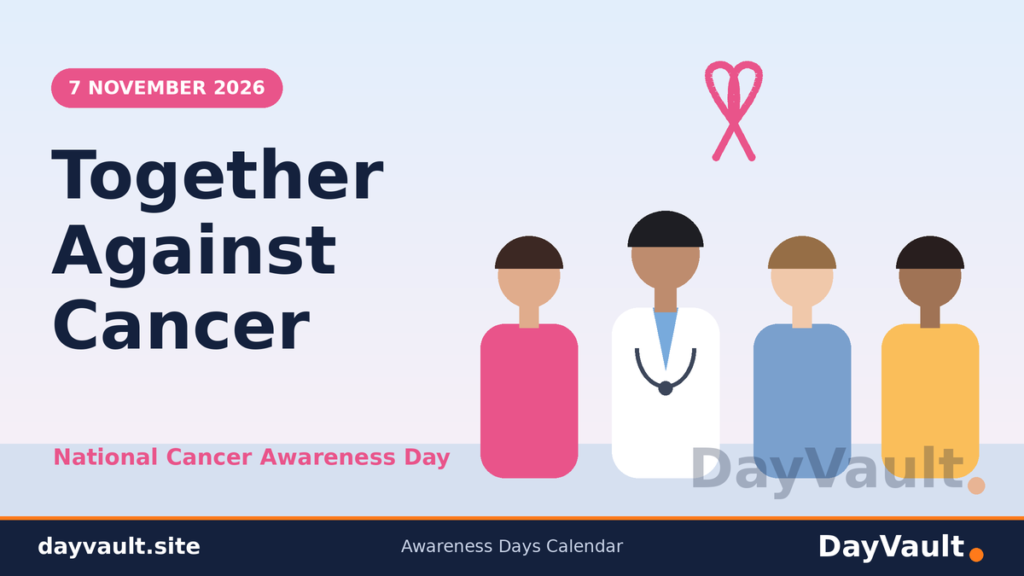 National Cancer Awareness Day campaign promoting cancer prevention, early detection, and health awareness