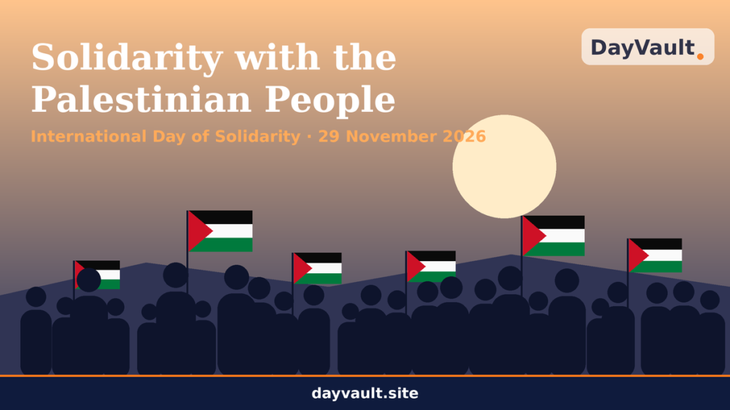 International Day of Solidarity with the Palestinian People observed on November 29 to promote human rights, peace and global solidarity.