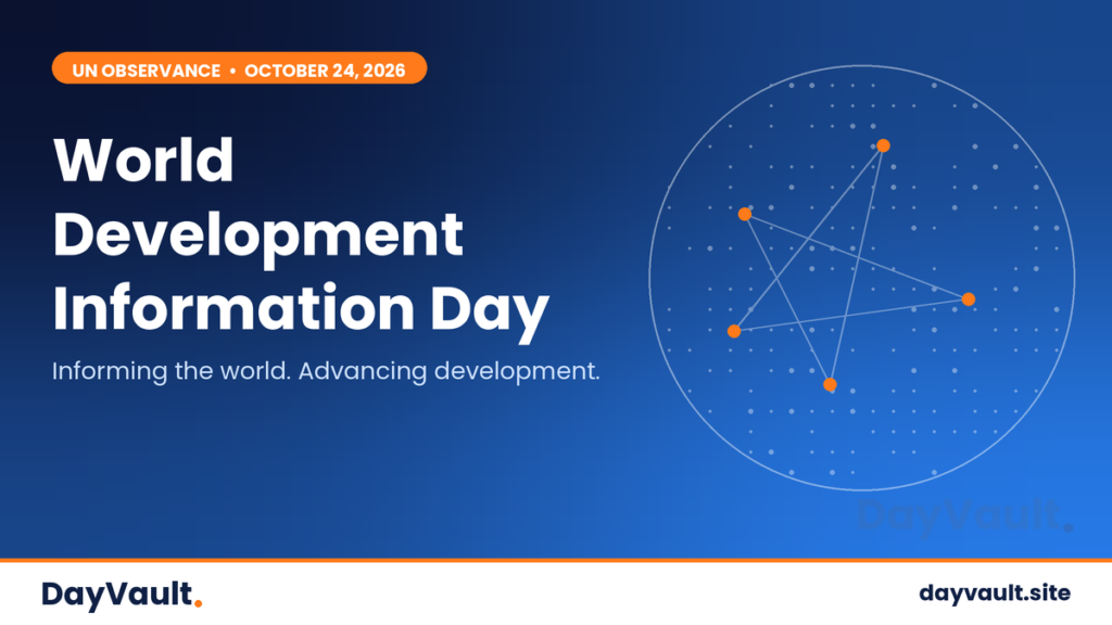 World Development Information Day highlighting global cooperation, sustainable development, education, and digital inclusion