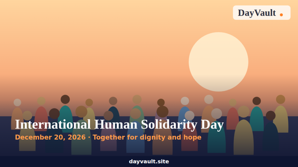 People from diverse backgrounds standing together to represent International Human Solidarity Day and global unity