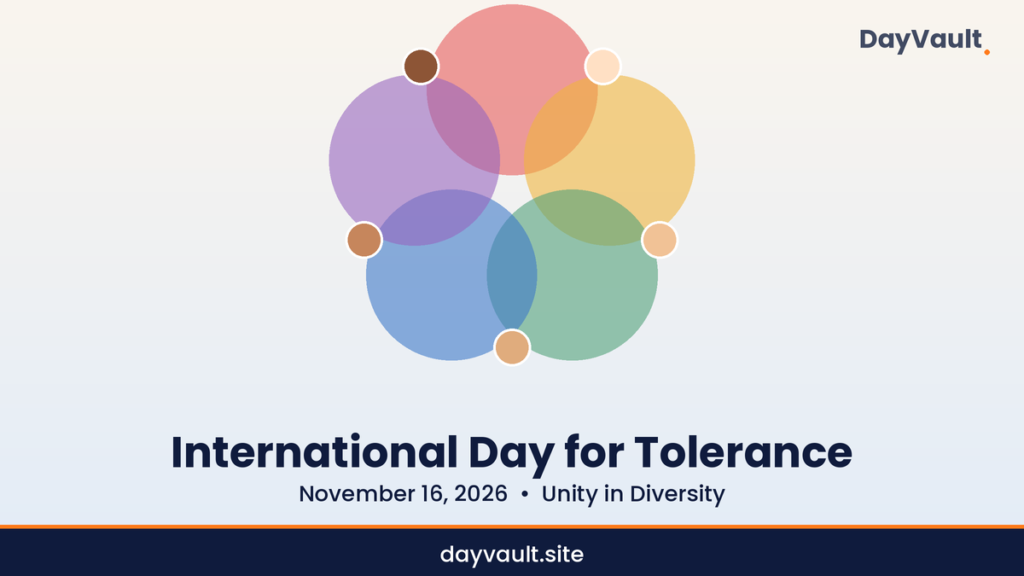 People from diverse cultural backgrounds standing together to promote tolerance, respect, and understanding on the International Day for Tolerance.