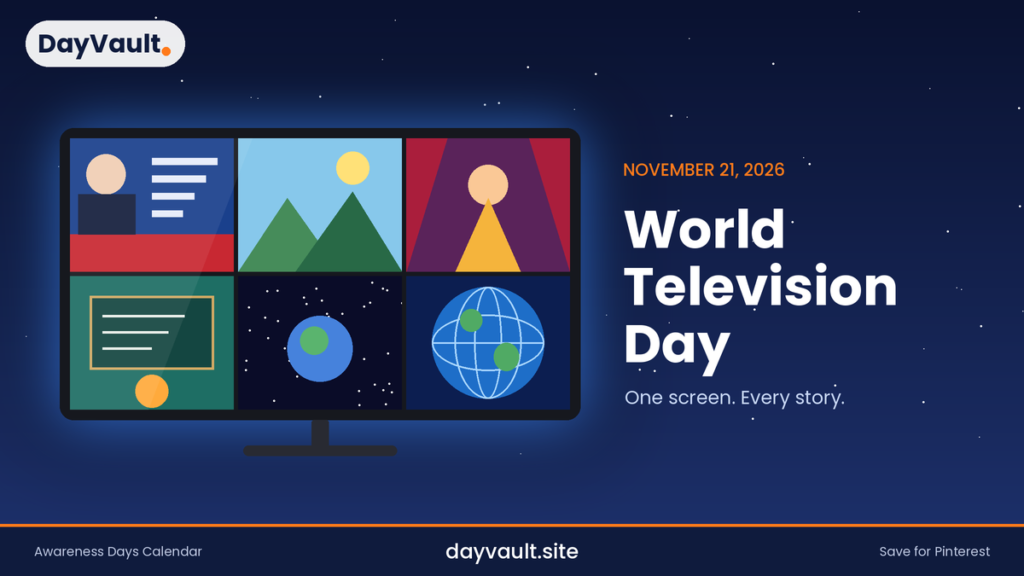 World Television Day celebrating television, news, entertainment, and global communication